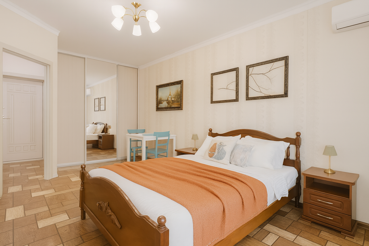 1-к. квартира, 38 м², 2 кровати