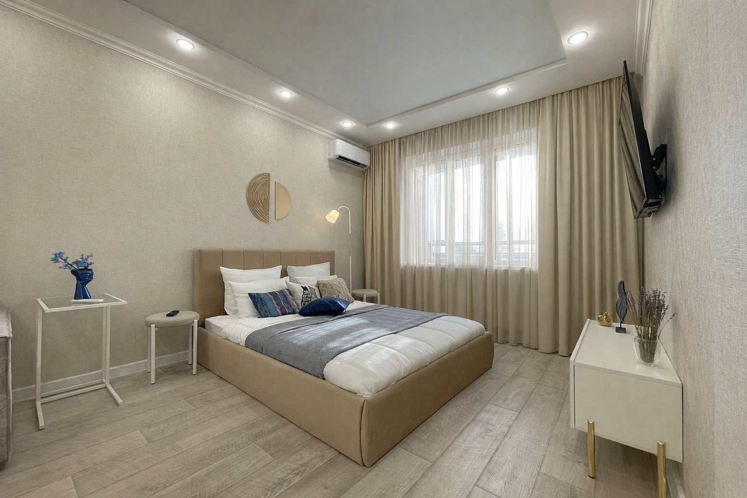 1-к. квартира, 50 м², 3 кровати