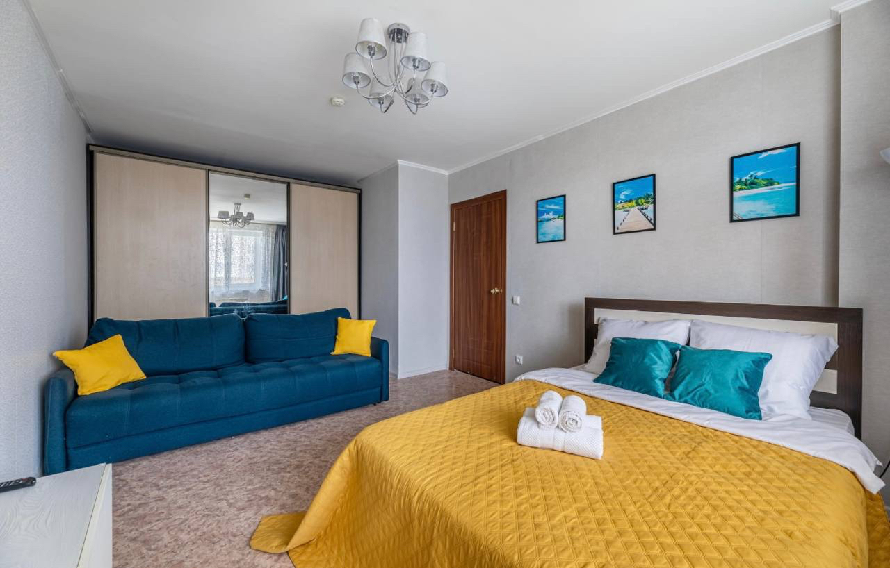 Уютная 1-к. квартира, 37 м², 2 кровати