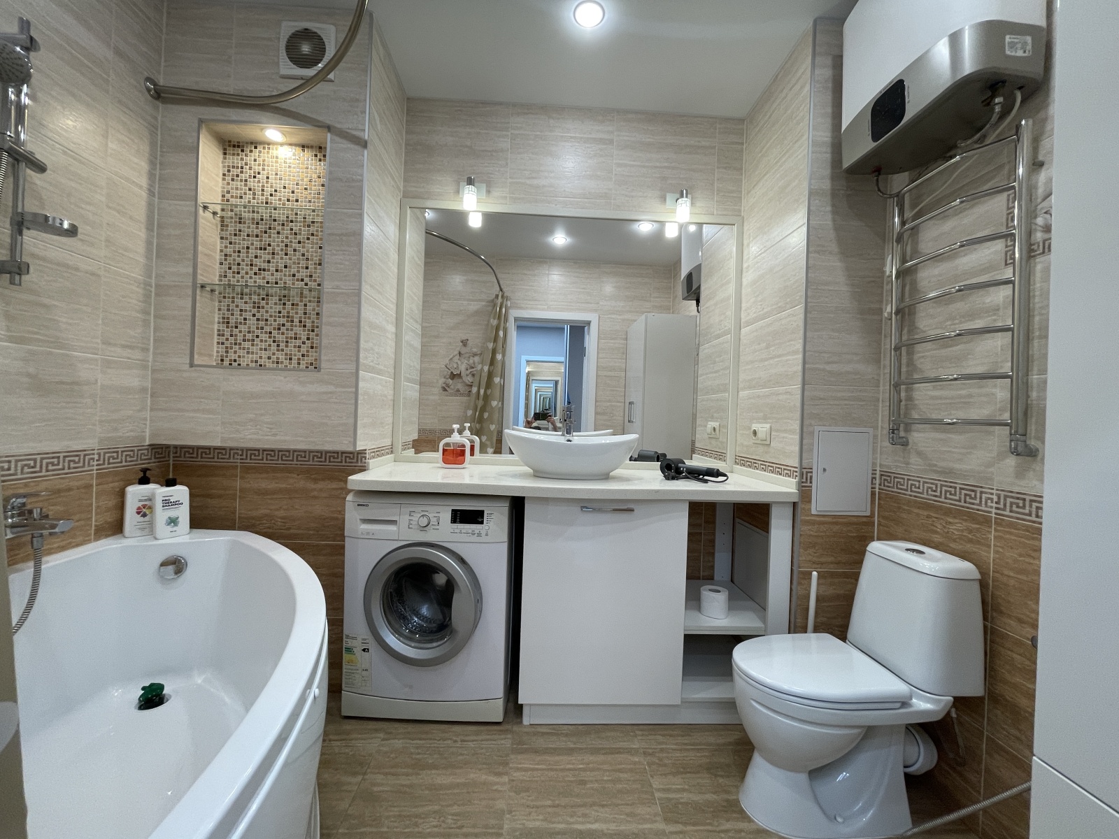 1-к. квартира, 50 м², 3 кровати