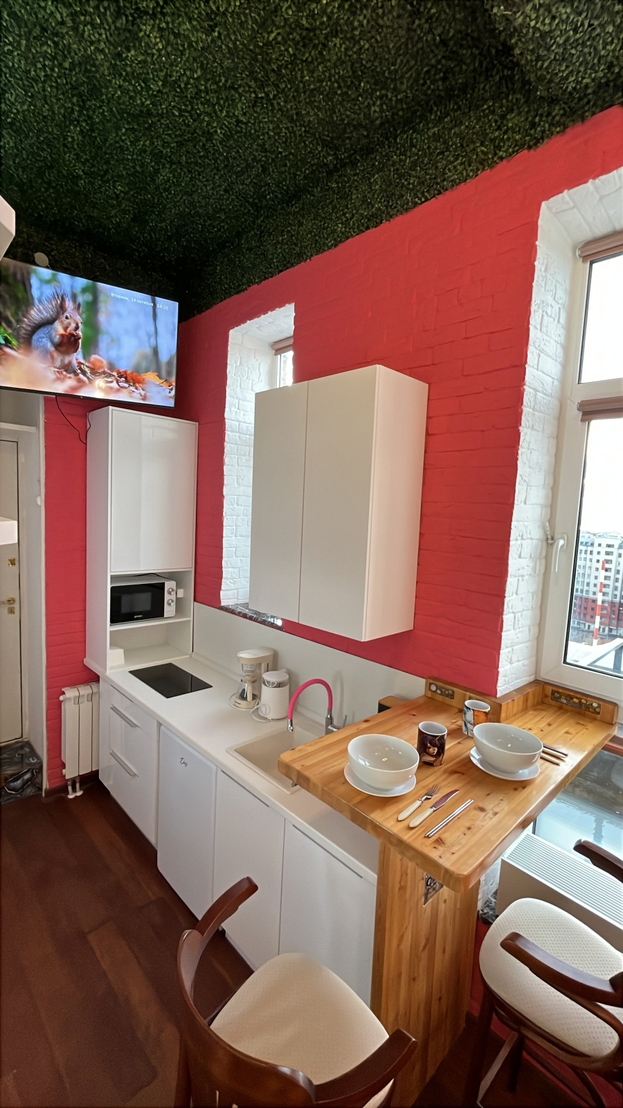 Квартира-студия с панорамным видом на Казань!