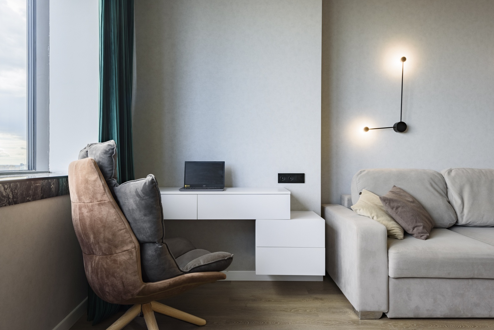 Квартира-студия, 40 м², 1 кровать